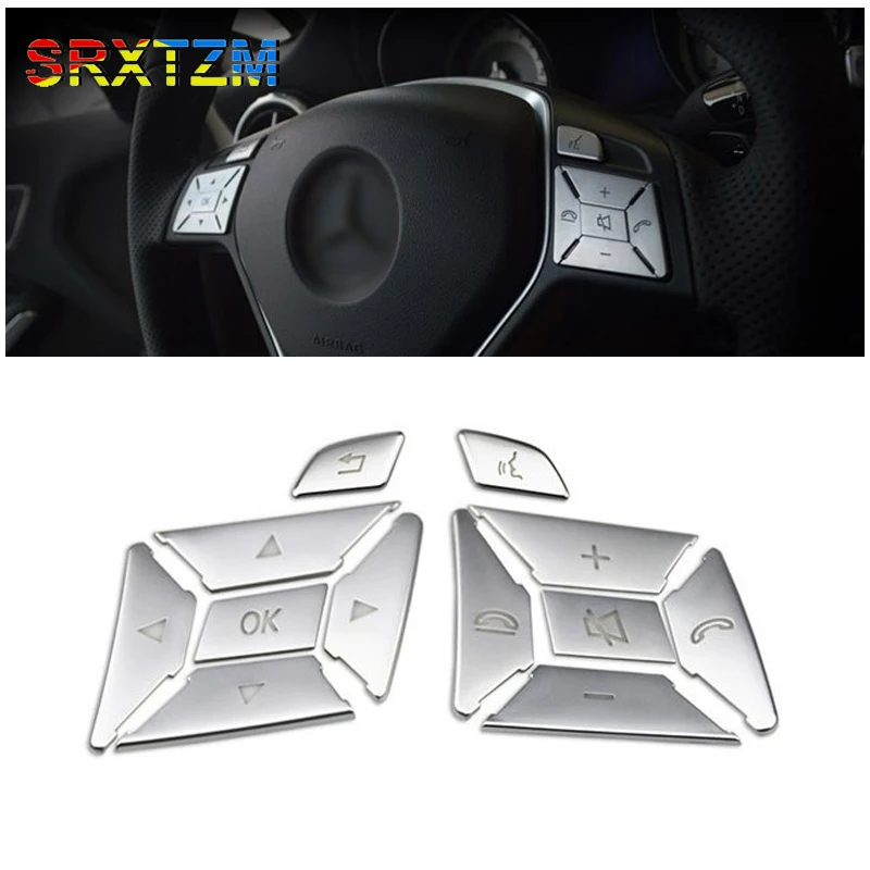 

12 шт., наклейки на панель рулевого колеса консоли Mercedes Benz A B W176 W246 C E W204 SLK ML GL W166 SL CLA GLA