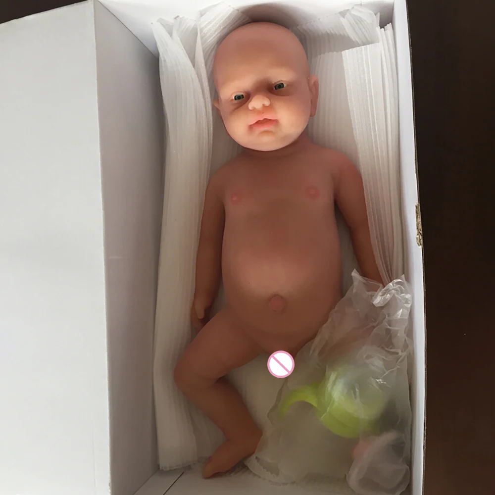 IVITA WB1502 18 дюймов 3800g цвет кожи искусственные кремниевые кукла новорождённого куклы реалистичные полный тело силикона brinquedo открытыми
