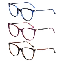 Ацетат металлическая оправа для очков Новые Модные оптические очки с оправой для Для мужчин очки при дальнозоркости очки с диоптриями прозрачные линзы