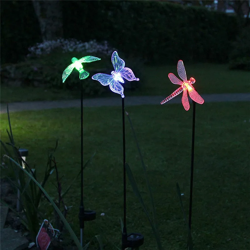 Solar Powered LED Lawn Light Bird&Butterfly&Dragonfly RGB Color Changing Garden Yard Patio Decoration Outdoor Landscape Lighting Solar Powered LED Lawn Light Bird&Butterfly&Dragonfly RGB Color Changing Garden Yard Patio Decoration Outdoor Landscape Lighting