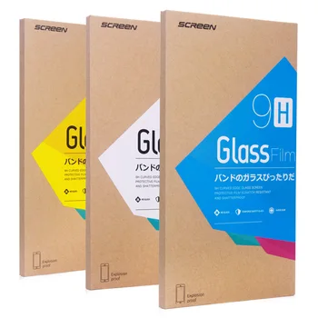 

2000pcs Universal Retail Package KraftPaper Packaging Box for Mobile Phone Screen Protector Packaging Box free shipping KJ-489