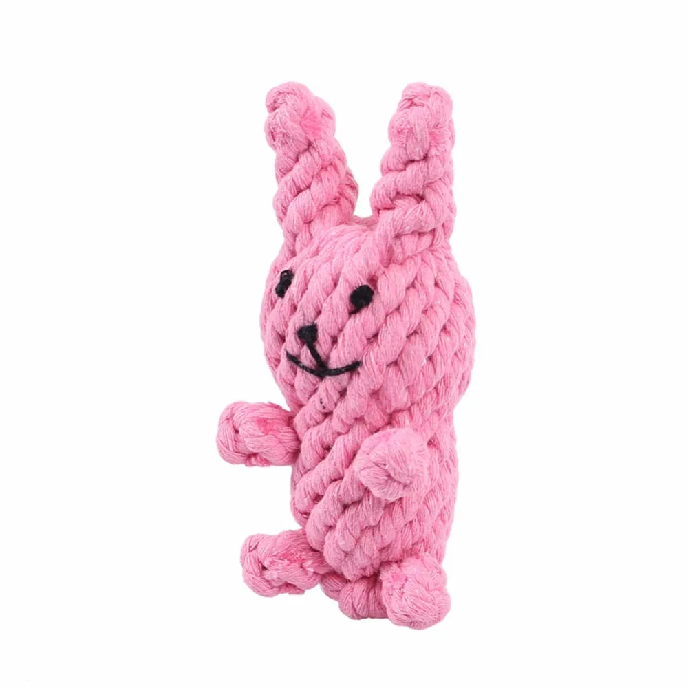 pink rabbit dog toy