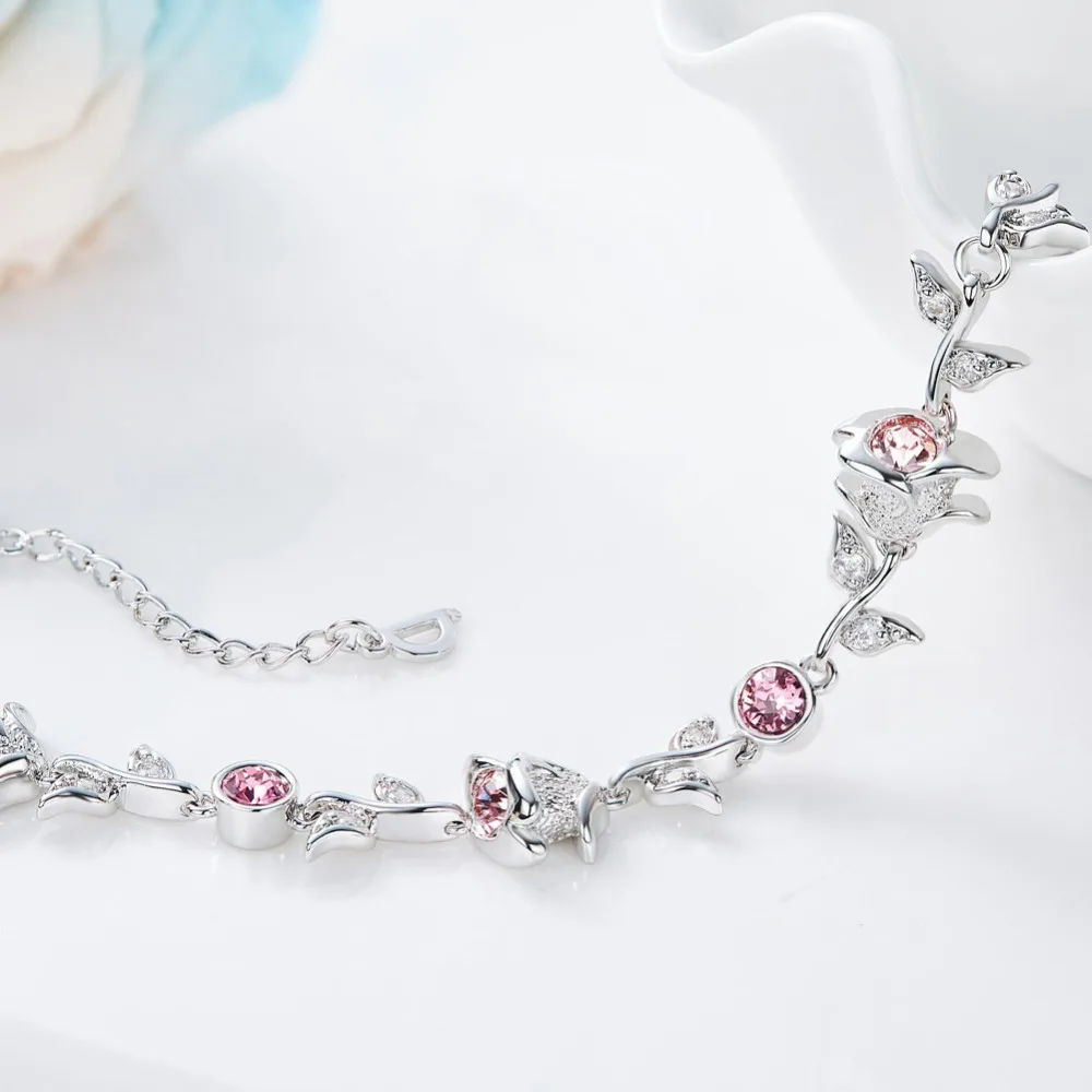 Женские браслеты с кристаллами Swarovski CDE регулируемый браслет подвеской в виде