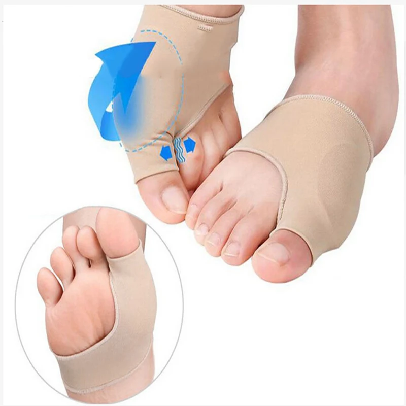 

Pedicure Breathable Fabric Hallux Vagus Pro Guard Day Bunion Protector LATERAL Silicone Foot Pad big bone toe GEL Sleeve 1 pairs