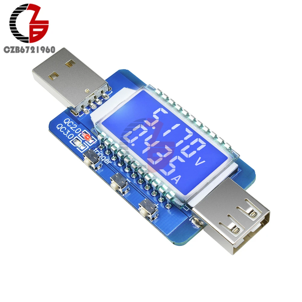 QC3.0 QC2.0 смарт-триггер ЖК-дисплей usb-тестер DC 4 V-28 V Цифровой вольтметр Амперметр постоянного тока 12V 24V USB Зарядное устройство Доктор детектор Напряжение метр