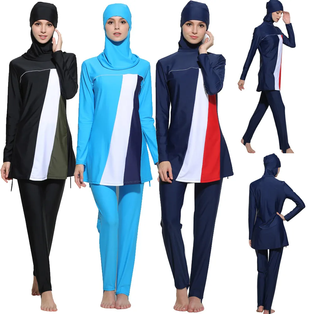 bikinis 2019 mujer Muslim Women Modest Swimwear Islamic Short Sleeve
