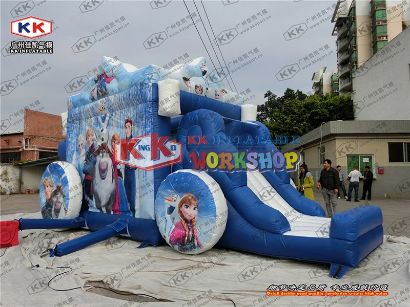 Inflatable Princess trampoline combination Inflatable ice and snow Castle Slide Castle combination inflatable slides for sale