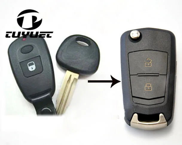 

2015 New 2 Buttons Modified Flip Remote Key Shell For Split Hyundai Elantra Before 2004 Without Battery Clamp