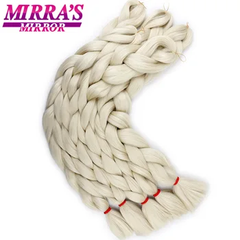 

Mirra’s Mirror 82inches Braiding Hair Synthetic Hair Crochet Jumbo Braid Hair Extensions Pure Color 165g/pack Black Pink