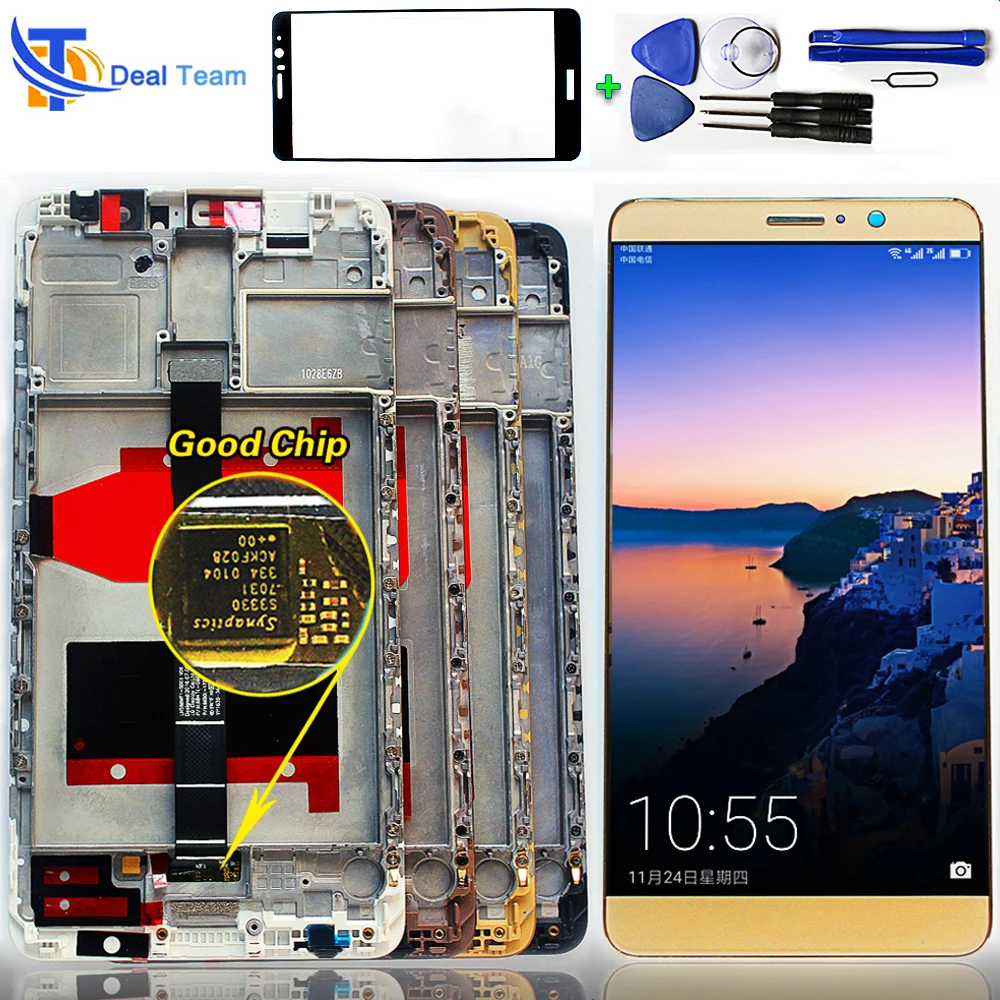 

For Huawei Mate 9 5.9 inch LCD display 1920*1080 Touch Screen Digitizer Assembly Frame with Free Tempered Glass and Tools