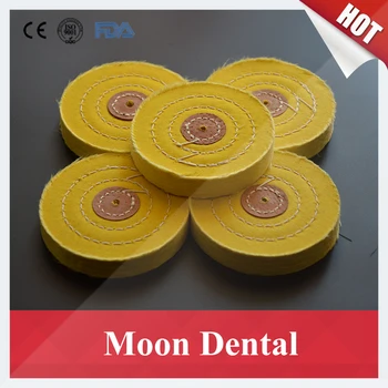 

10 Pieces of 4"x50 Cotton Polishing Buffs White and Yellow Muslin Buffing Wheels for Mirror Jewelry Denture Polishing