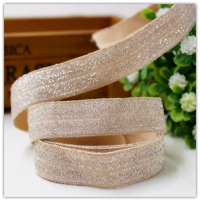 16mm dot elastic ribbons 1 y, free shipping, 5/8, pure color apricot