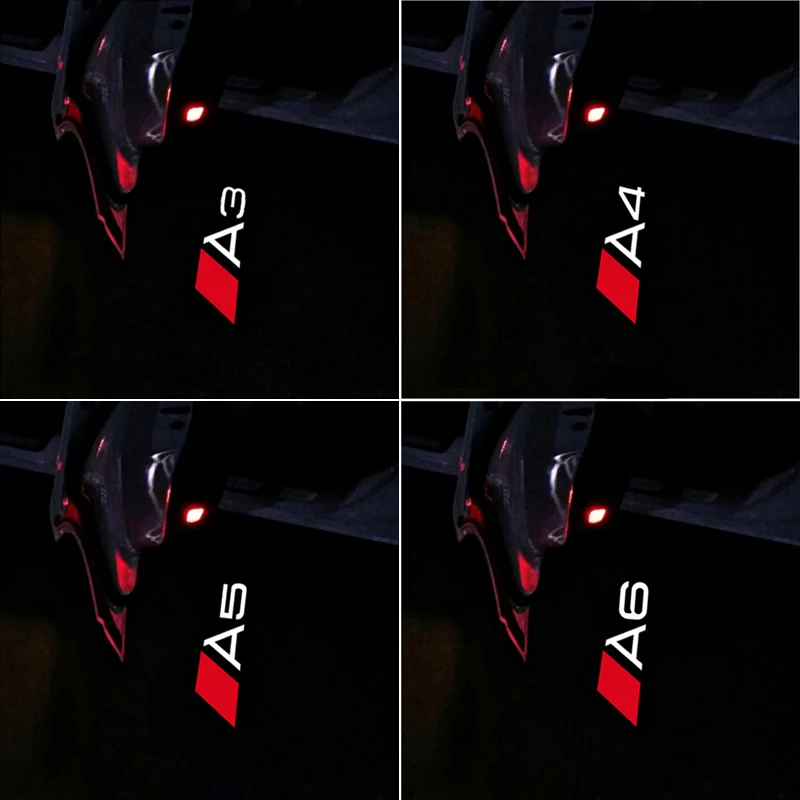 2x светодиодные двери автомобиля светильник Logo проектор Ghost Shadow светильник автомобиля приветствуем светильник для Audi A3 A4 A6 A5 B4 B5 B6 C4 C5 C6