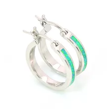 Для женщин круглый зеленый огненный опал серьги серебро заполнено для Для женщин Модные украшения двойной Серьги ef17102001