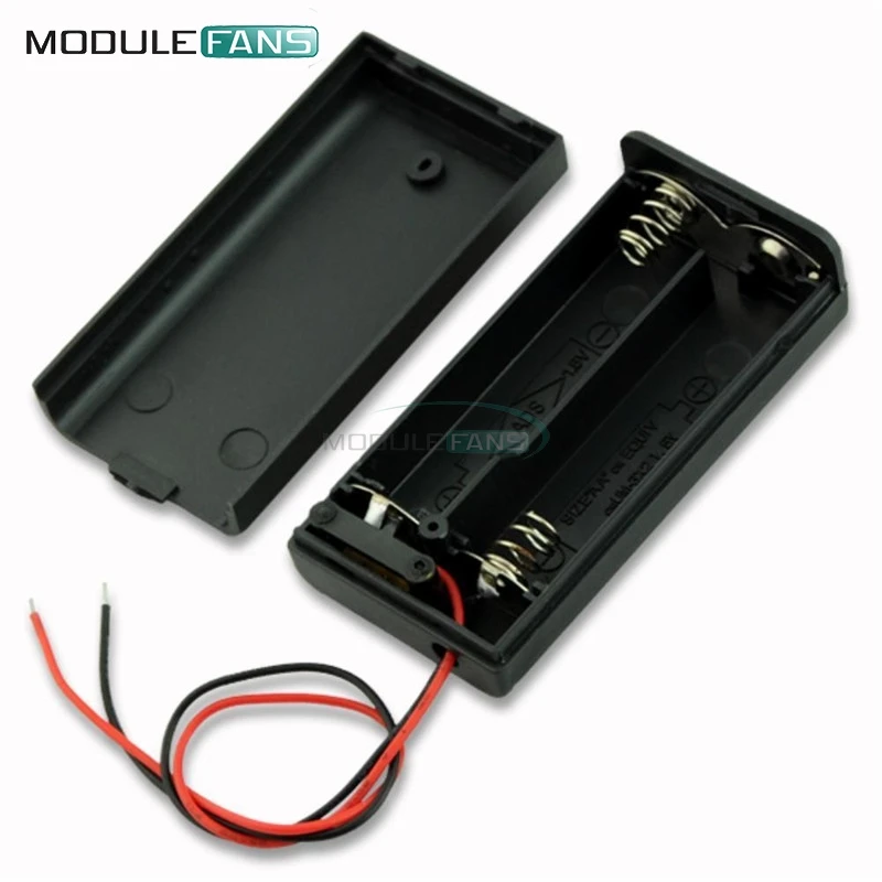 

2 AA Battery Holder Shell Box Case With Switch 2 AA 2A Battery Holder Box Case With Switch Black