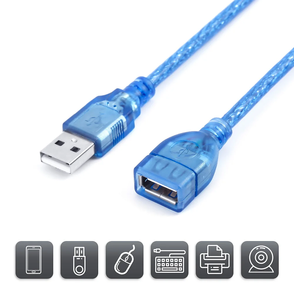 USB кабель USB2.0 Удлинительный кабель удлинитель свинец мужчина к женскому адаптеру шнура для psp PS3 клавиатура мыши 0,3 m 1,5 m 3m