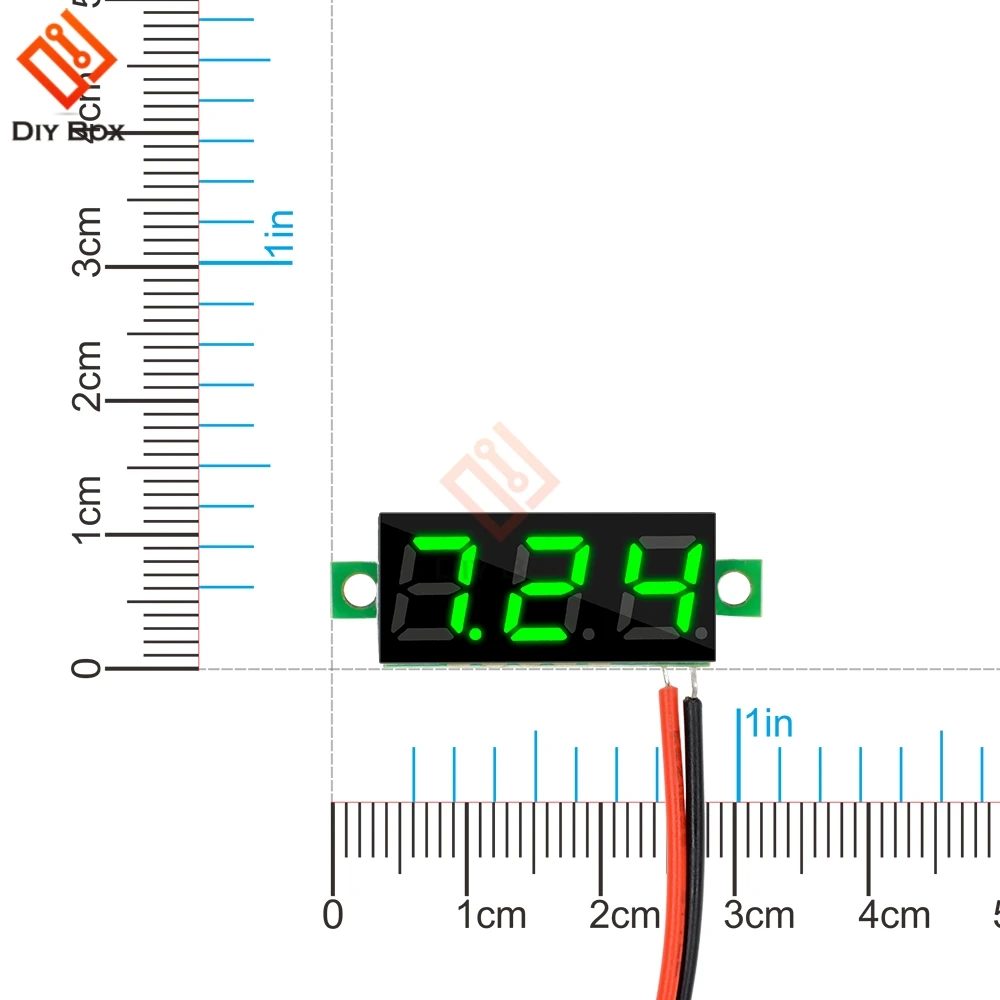 0,28 дюймов DC 12 В Мини ЖК-цифровой вольтметр измеритель напряжения Панель Вольт тестер детектор монитор 2 провода красный зеленый синий желтый светодиодный