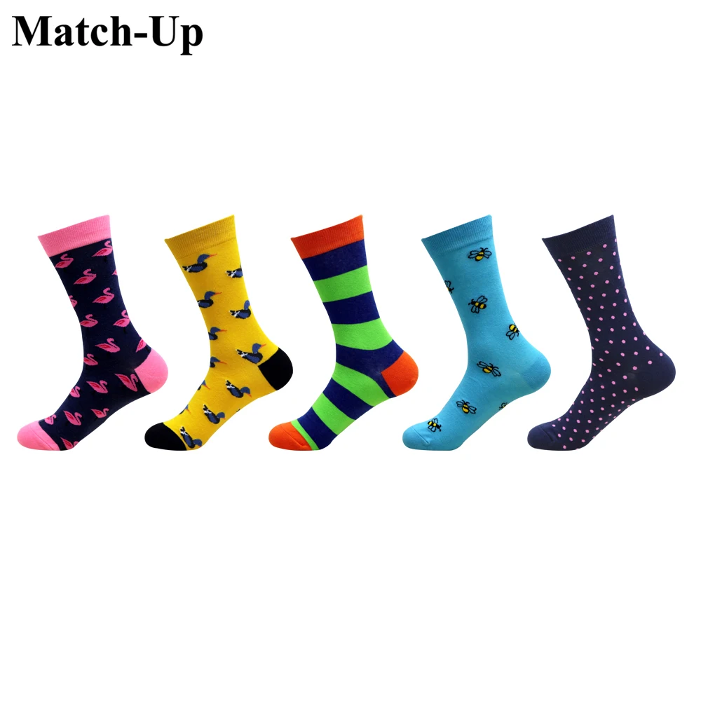 Tanio Match-Up nowa marka męska kolorowe skarpetki śmieszne