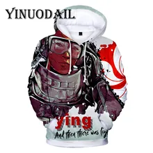 Fans Wear Red Rainbow Six Ying 3D Hoodies for Women & Men Clothes 2018 Sweat Homme Long Sleeve Game Cosplay