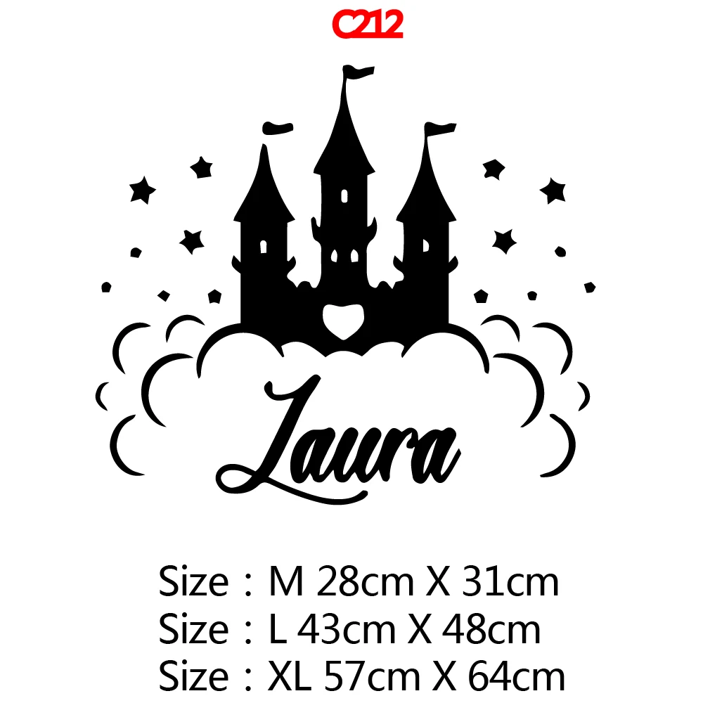 Custom name Vinyl Wall Stickers Personalized Name Alcazar Wallpaper For Kids Room Decoration Decal Art Mural