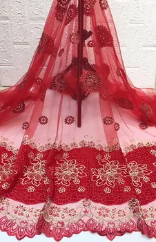 

High Quality Nigerian Lace Fabrics With Velvet African French Net Lace Fabric Embroidered Stones Mesh Lace Fabric Z1109
