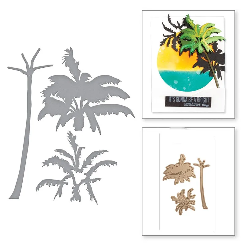 

Layered Palm Tree Metal Cutting Dies for DIY Scrapbooking Crafts Supplies Embossing Album Paper Cards Making New 2019 Diecuts