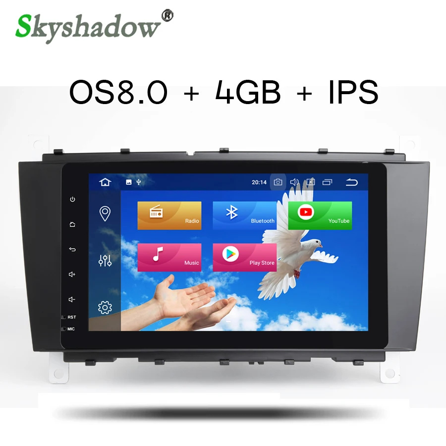 

New 8" Android 9.0 Octa 8 Core 4GB + 32GB Car DVD Player RDS Radio GPS Map bluetooth wifi For Benz W203 W209 W219 2004 - 2011