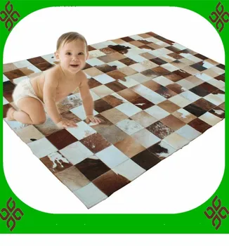 

2018 free shipping 100% natural genuine cow leather flooring mat