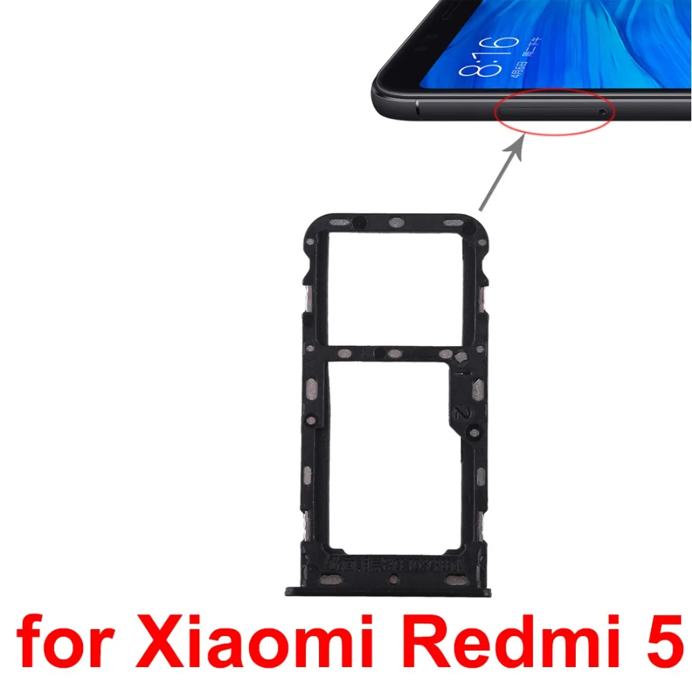 Для Xiaomi Redmi 5 \ Redmi 5A 2 sim-карты лоток/лоток для карт памяти Micro SD запасные части