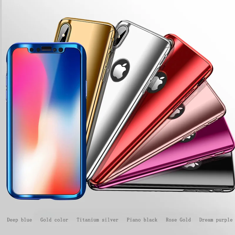 Чехол для мобильного телефона iPhone 7X6 6s 8 Plus 5 5S SE гальванический 360 градусов