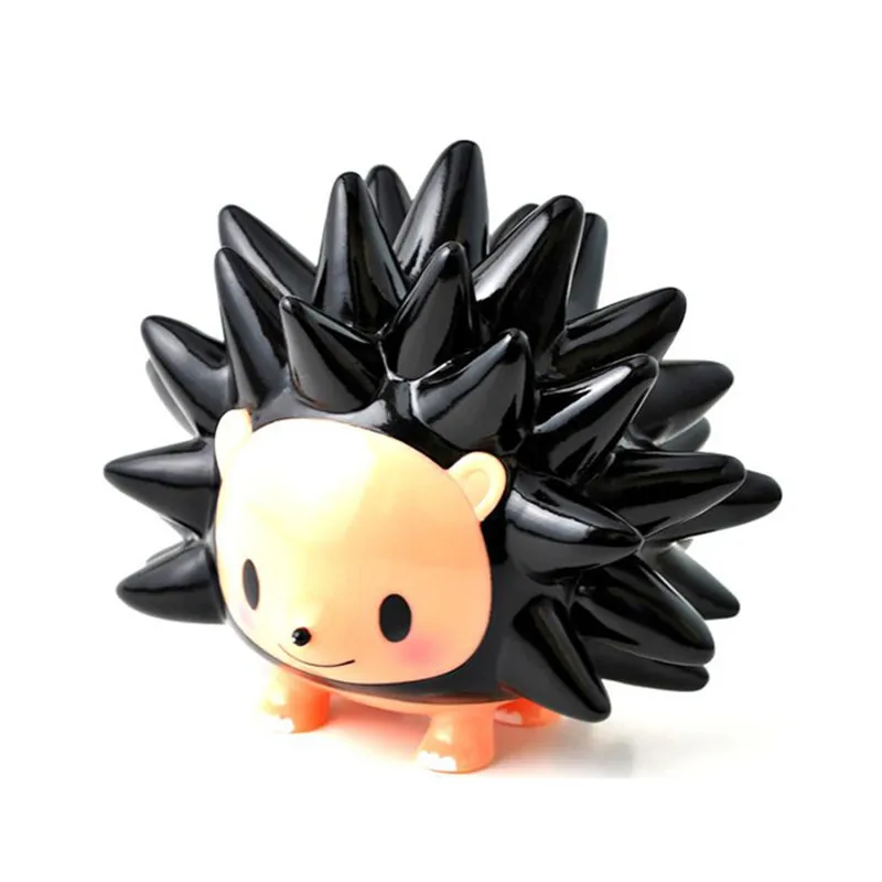 

Street Art Original Fake Cartoon Q Version Black Hedgehog PVC Action Figure Model Giocattolo G1410