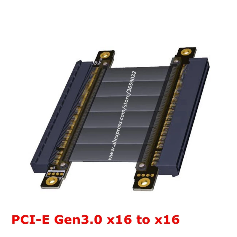 Riser PCIE Gen3.0 16x to 16x 128G/bps female to female Graphic card pci e PCI-E pci express riser card x16 to x16 Extender cable