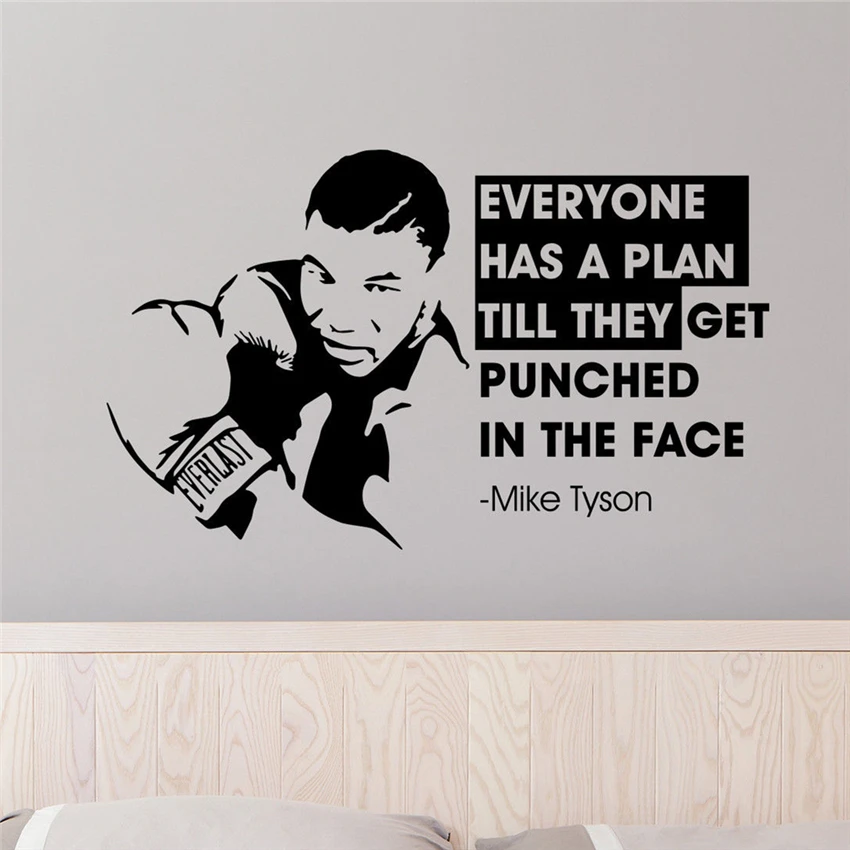 High quality tyson wall sticker boxing sport boy's room mural decal vinyl Home Decor Art Wall Sticker J354 | Дом и сад