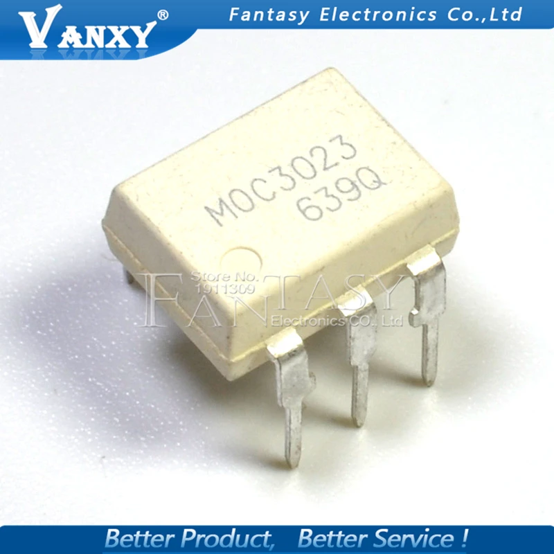10PCS MOC3023 Optocoupleurs Triac Driver 6-DIP US