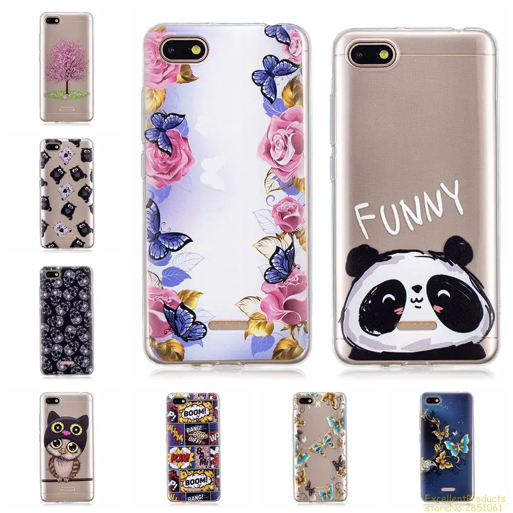 Силиконовый чехол для Xiaomi RedMi 6A fundas hoesje Красивый Веселый мультяшный из ТПУ с