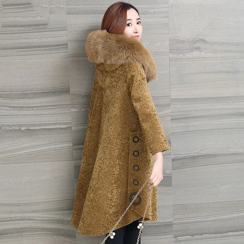 real merino sheep fur coat women winter Real Fur Outwear New Large With Hood Natural Lamb Fur Luxury warm thick Femme Jackets real merino sheep fur coat women winter Real Fur Outwear New Large With Hood Natural Lamb Fur Luxury warm thick Femme Jackets