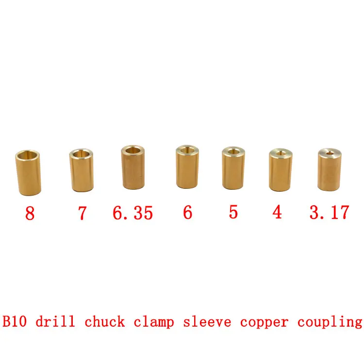 

B10 drill chuck link rod drill clamp sleeve copper coupling B10 coupler 3.17mm 4mm 5mm 6mm 6.35mm 7mm 8mm