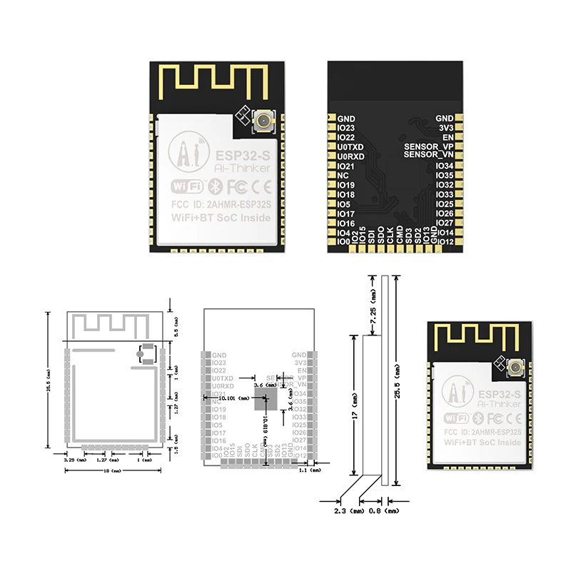 ESP32-S ESP32S Bluetooth и wifi Soc внутри двухъядерный процессор модуль IOT база на ESP32