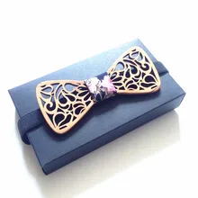 Модные полые резьба по дереву лук Галстуки для мужские Нарядные Костюмы для свадьбы деревянный галстук-бабочка Форма Bowknots Gravatas Тонкий Бабочка