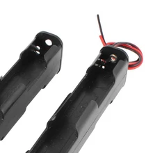 Set Sale 2Pcs Dual Layers Black Plastic 4 x AA 6V Battery Holder Case w Leads