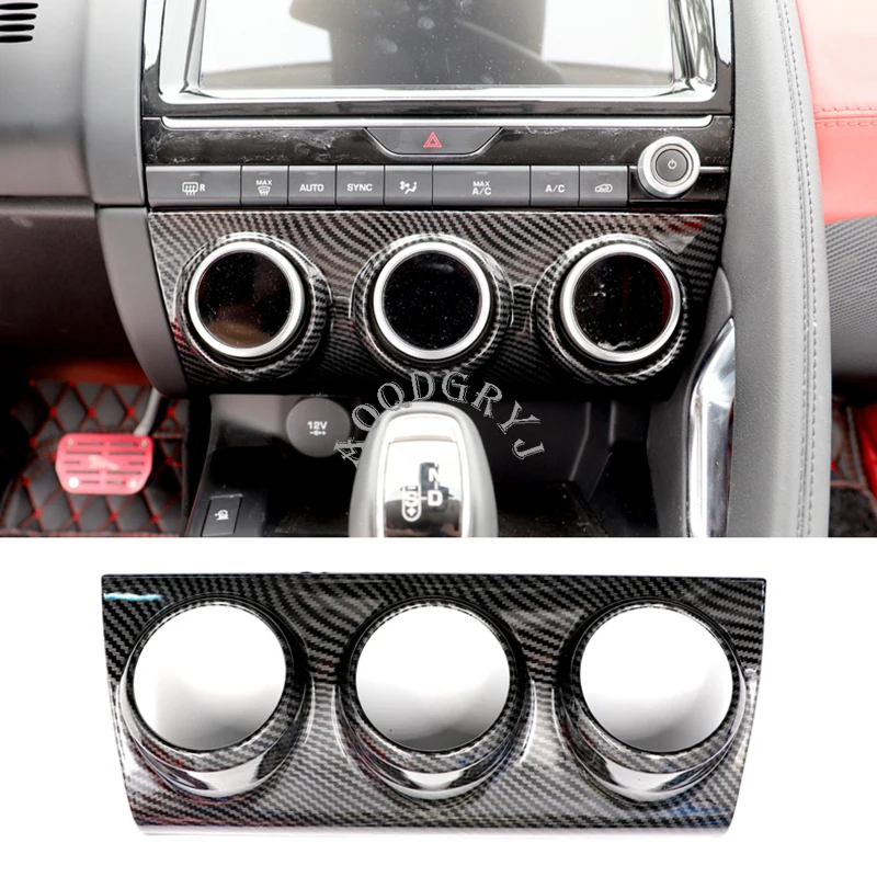 

Carbon fiber texture A/C volume adjustment cover trim For Jaguar E-PACE 2018-2019 Car Styling 1pcs