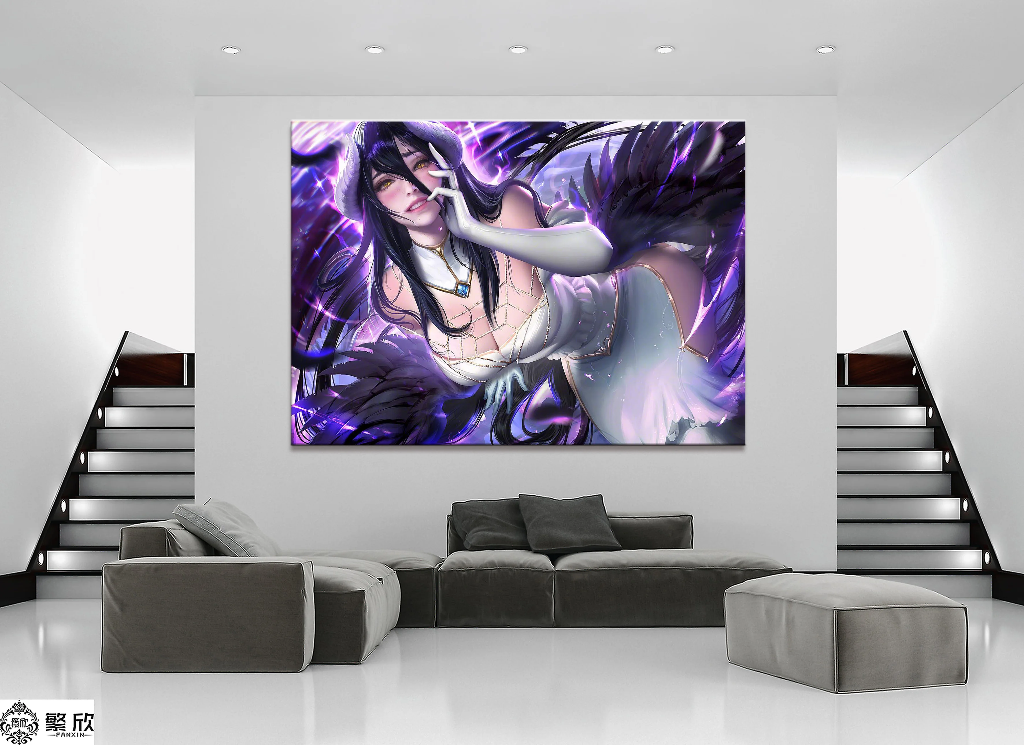 

Home Decor Modular Canvas Picture 1 Piece Sexy Overload Albedo Game Painting Poster Wall For Home Canvas Painting Wholesale