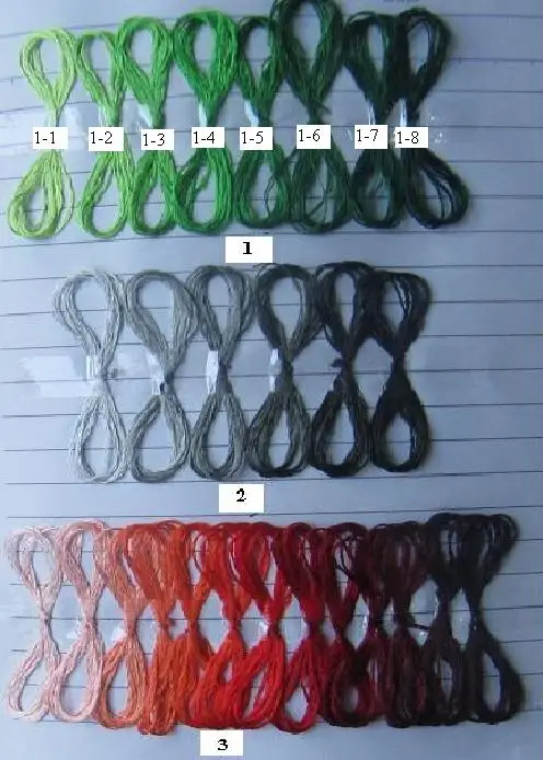 

962 colors Natural mulberry silk embroidery floss threads sample book color reference book
