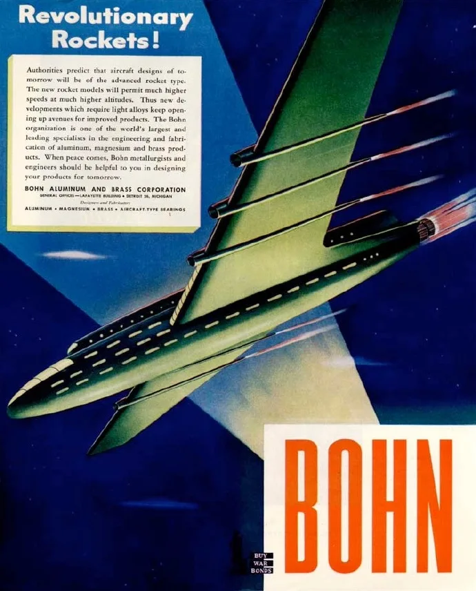 

Revolutionary Rockets Bohn Aluminum Art Vintage Decorative Kraft Poster Canvas Painting Wall Sticker Home Decor Gift