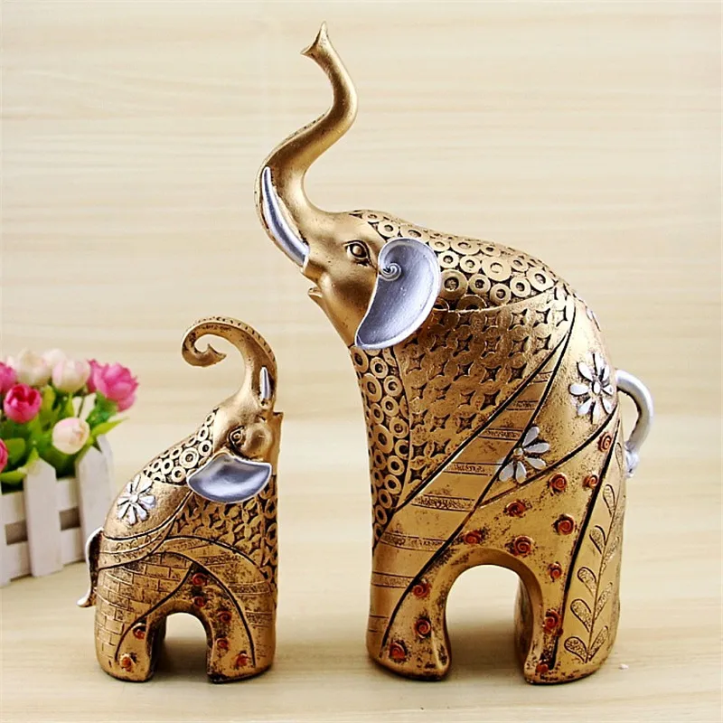 Goede Europese Stijl Olifant Standbeeld Ambachten Dier Ornamenten Home Decor, Lucky, Woonkamer Kasten Woondecoratie Huwelijksgeschenken