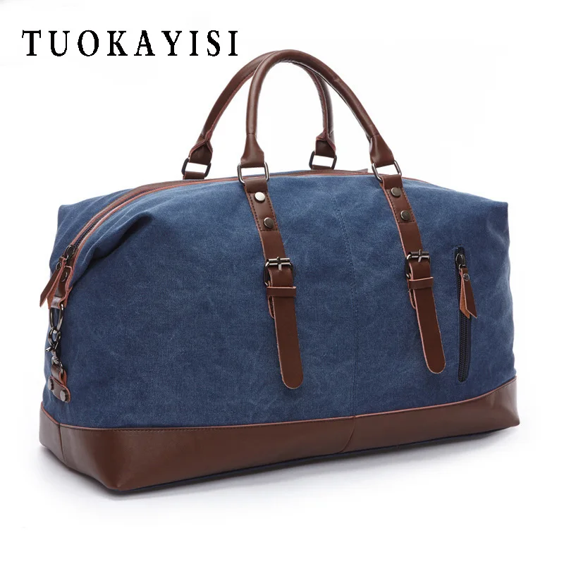 

Large Capacity Men Hand Luggage Travel Duffle Bags foldable Canvas Leather Bags Weekend Multifunctional folding Duffel Bag cubes