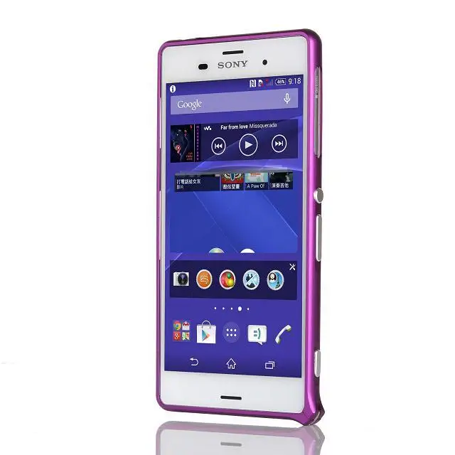 Для sony Z2 Z 2 Бампер металлический бампер Пряжка Чехол для sony Xperia Z2 D6502 D6503 D6543 L50 L50w 5," телефон Алюминиевый Чехол - Цвет: Purple