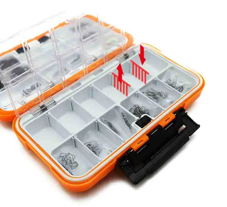 GUGUFISH High Quality Plastic Fishing Tackle Box 30 Compartments Lure Fishing Box Double Layer Fishing Box Fishing Accessories