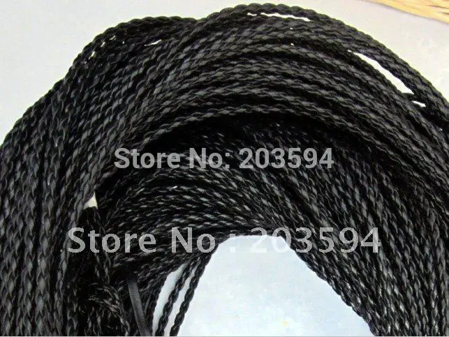 Оптовая продажа 100 метров черный плетеный шнур Бисер Шнур Поиск, Jewerly шнура, 3 мм