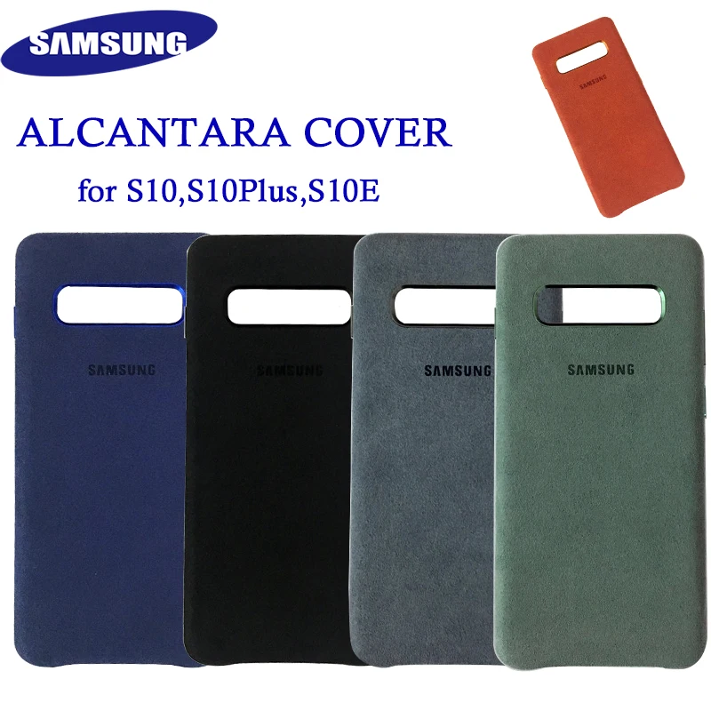 Online Original Samsung S10 Alcantara Abdeckung Fall Leder Premium fall für Galaxy S10 Plus S10 + S10E Fall Wildleder Abdeckung 5 farbe Anti kncok